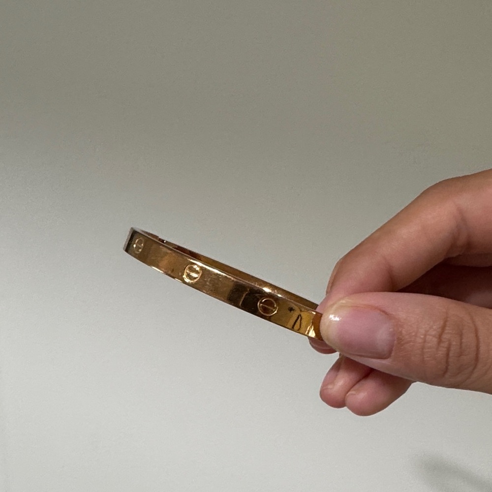 Gold Bangle Bracelet immitation Cartier love bracelete